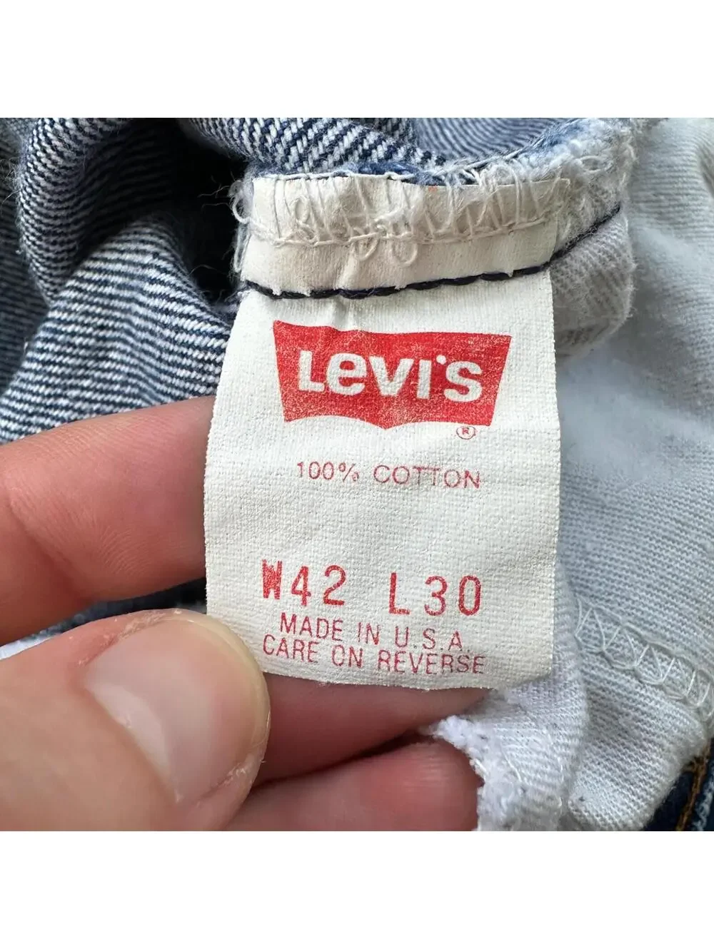 VTG Levis 505 Jeans 42x30 Orange Tab 90s 80s Made in USA 501 Tag Act 40x28